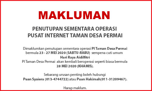 NOTIS PENUTUPAN PI 2020