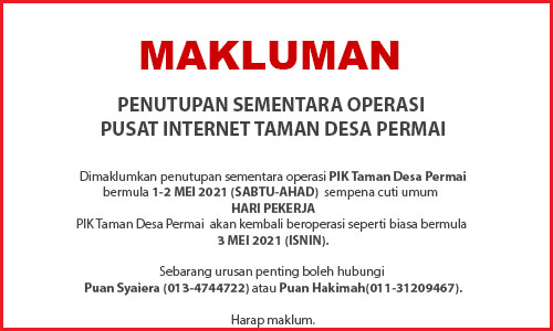 NOTIS PENUTUPAN PI 2021